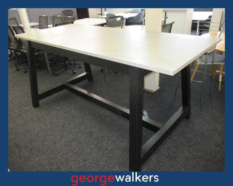 PR6187  Grey  Melteca Bar Leaner Height Table - George Walkers Office Furniture Megastore