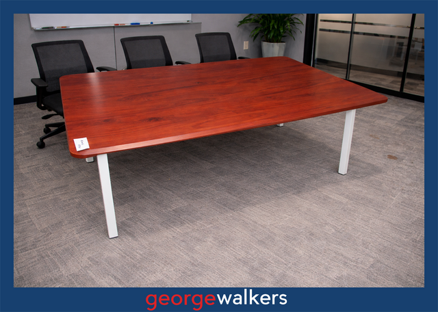 PR6202  Mahogany Colour  Meeting Table - George Walkers Office Furniture Megastore