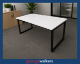PR6705  White  Desk 1.8M - George Walkers Office Furniture Megastore