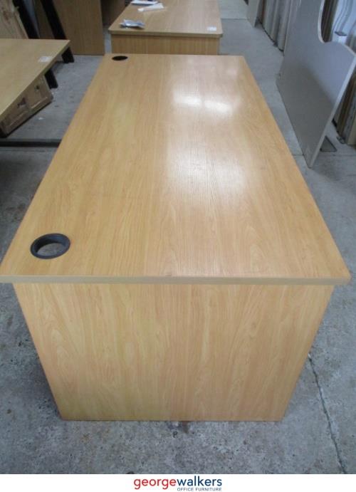 PR5755 - Tawa Woodgrain  Straight Desk - George Walkers Office Furniture Megastore