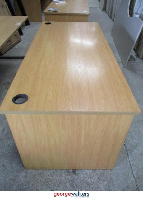 PR5755 - Tawa Woodgrain  Straight Desk - George Walkers Office Furniture Megastore