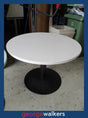 PR5527 - White  Round Table - George Walkers Office Furniture Megastore