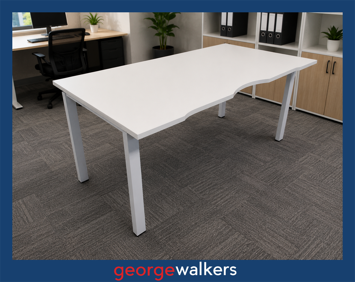 DESK – COMMERCIAL – WHITE – 1600MM – PR6830
