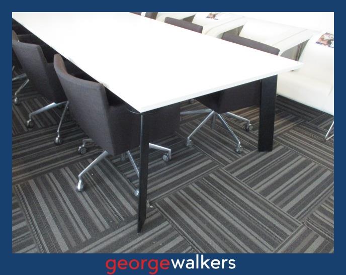 BOARDROOM TABLE – COMMERCIAL – WHITE – 5000 x 1200MM – PR6815