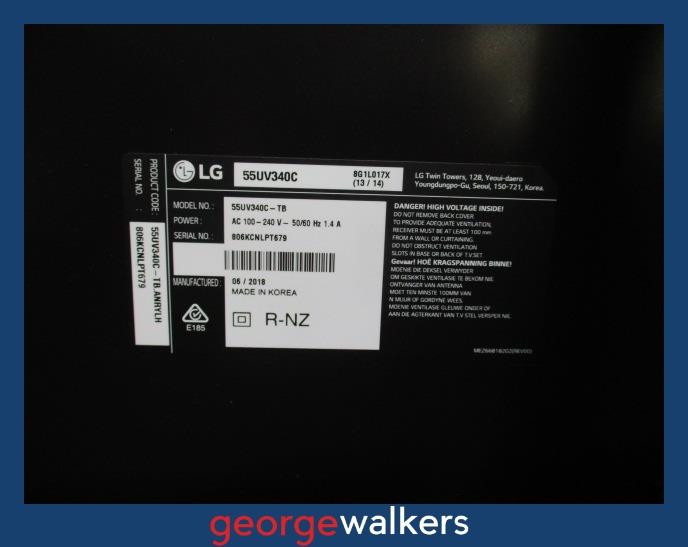 PR5996  Black LG 55" TV on Mobile Media Stand - George Walkers Office Furniture Megastore