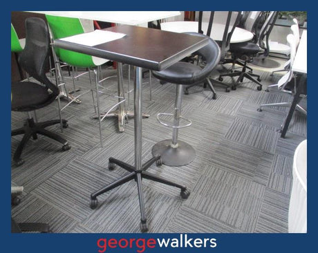 PR6473  Black  Sign-in Bar Leaner Height Table - George Walkers Office Furniture Megastore