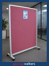 Partition - Mobile Display - 1500 x 900mm - Red - N80502 - George Walkers Office Furniture Megastore