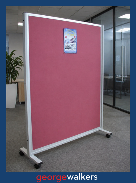 Partition - Mobile Display - 1500 x 900mm - Red - N80502 - George Walkers Office Furniture Megastore