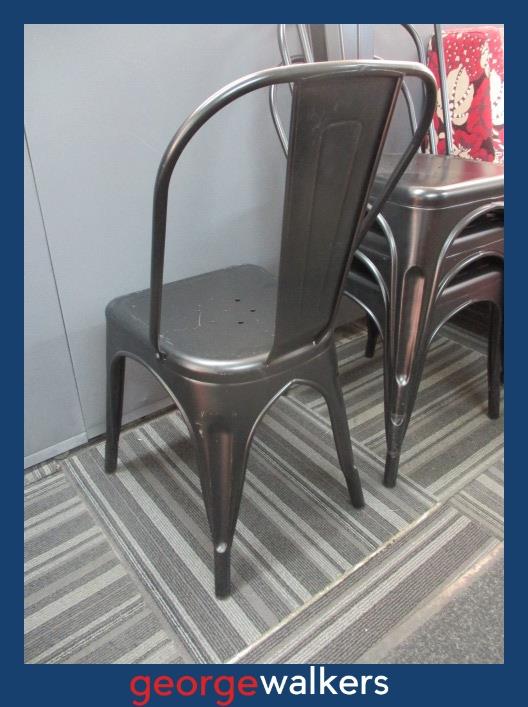 PR6567  Black  Tolix Replica Industrial Chair - George Walkers Office Furniture Megastore