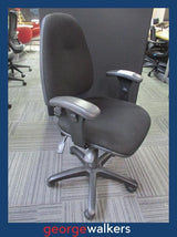 CHAIR – SPECTRUM 2 – WITH HEIGHT ADJUSTABLE ARMRESTS – BLACK – RRP $900 – PR6900