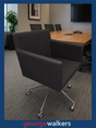 VL40    Upholstered Meeting Chair on Castors - George Walkers Office Furniture Megastore