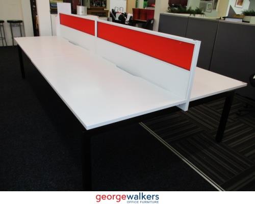 PR5512 - White  Pod Desk - George Walkers Office Furniture Megastore