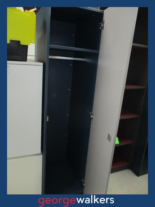 PR6380  Blue/Silver  Melteca Single Door Storage Locker