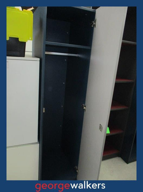 PR6380  Blue/Silver  Melteca Single Door Storage Locker