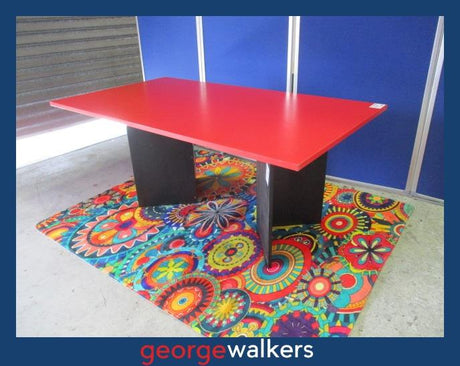 PR6203  Red  1.8M Meeting Table - George Walkers Office Furniture Megastore