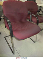 Chair - Visitor Chair - Cantilever Base - Burgundy