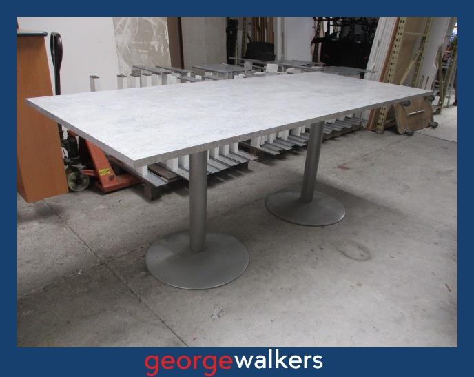 PR6571  Concrete Pattern  Bar Leaner Height Meeting Table