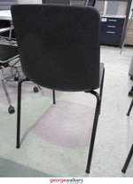 Reception Chair - Padded Seat - Christoph Jenni - Black Graphite - 500 x 500 x 800mm