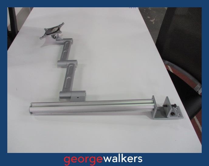 PR5931  Silver Metal  Single Monitor Arm - George Walkers Office Furniture Megastore