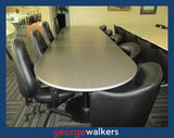 BOARDROOM TABLE – COMMERCIAL – SILVER/BROWN – 4200 x 1200MM – PR6816
