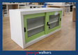 PR5846  Kiosk Living Metal Security Cabinet with Sliding Glass Doors - George Walkers Office Furniture Megastore