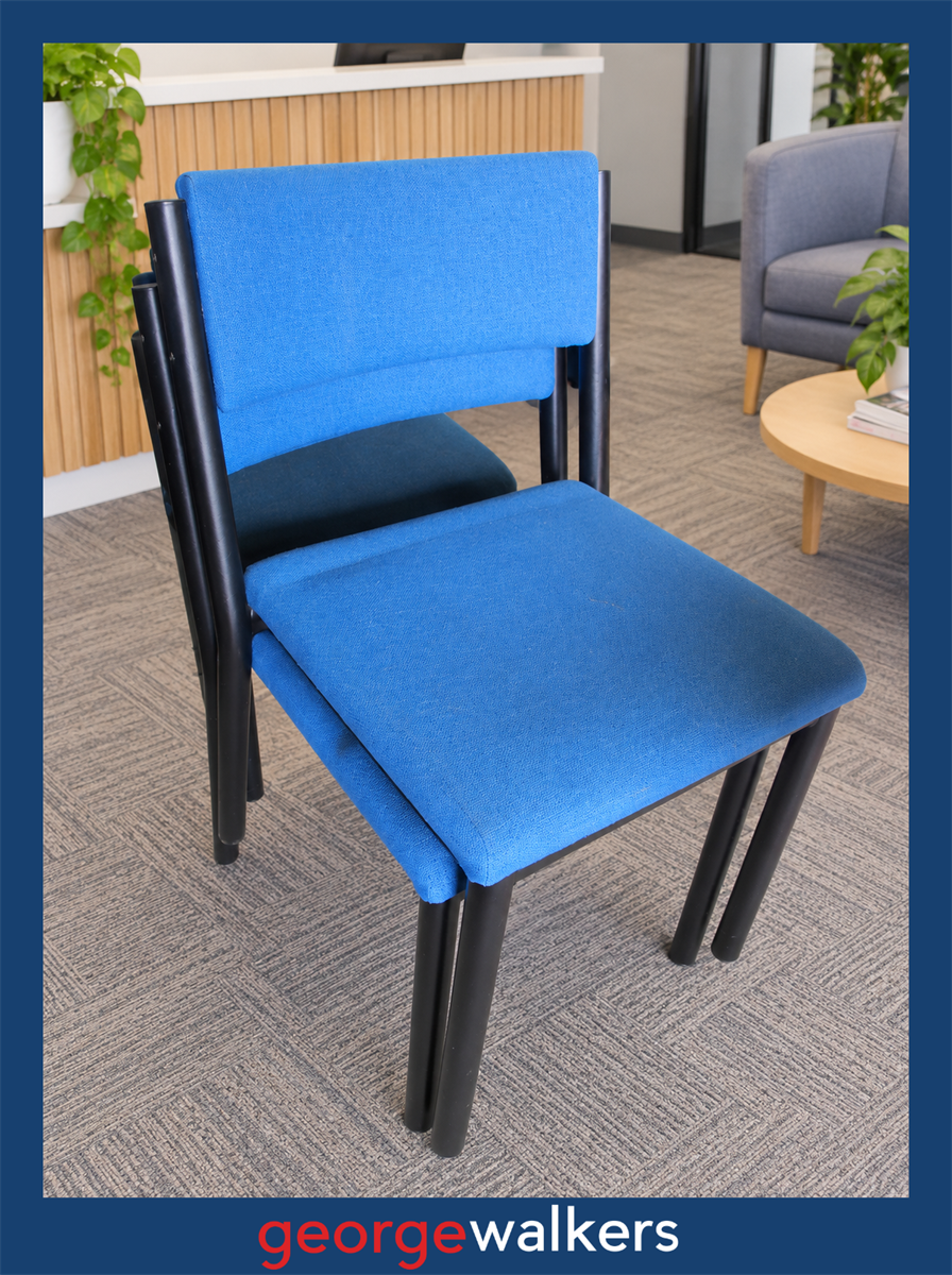 Reception chair – Visitor chair – Stackable – Blue – PR7018