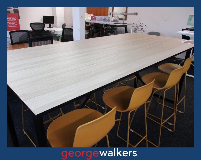 PR6365  Maple Woodgrain UFL Leaner and Barstool Set - George Walkers Office Furniture Megastore