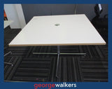 PR6660  White  Square Meeting Table 1.2M - George Walkers Office Furniture Megastore