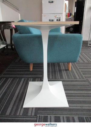 Table - Small Table - Tulip Base - White - 450 x 450 x 750mm
