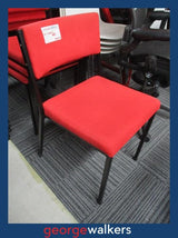 PR6372  Set of 4 Red Reception Chairs - George Walkers Office Furniture Megastore
