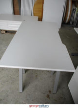 PR4880 - White Straight Desk - George Walkers Office Furniture Megastore