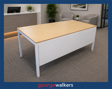 PR6703  Maple  Reception Desk 1.6M - George Walkers Office Furniture Megastore