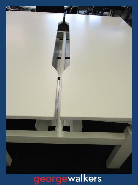 PR6355  White  2 Man Pod Desk - George Walkers Office Furniture Megastore