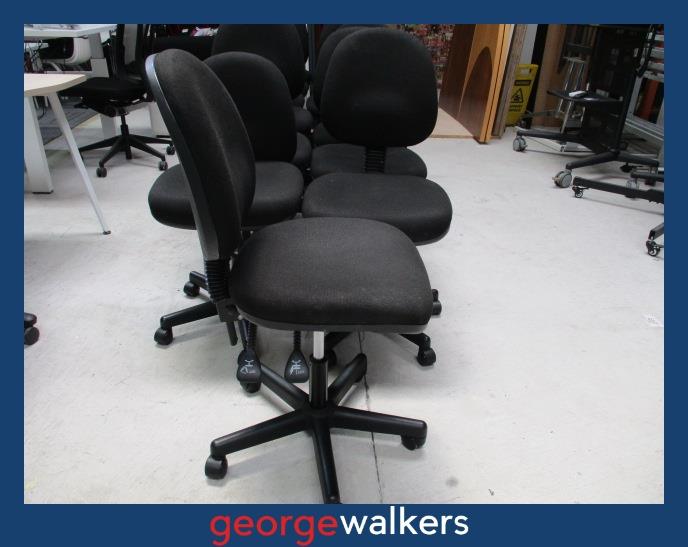 PR6322  Black Eden Tag 2.40 Mid Back Office Chair - George Walkers Office Furniture Megastore