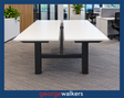 Desk - 2 person pod - Shared workstation - White/black - PR7048 - George Walkers Office Furniture Megastore