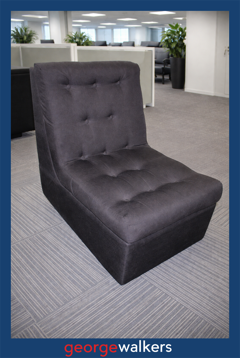 PR6050  Black  Button Back Modular Single Seat