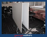 PR6185  White  Folding Boardroom Table & 10x Formway Life Chairs - George Walkers Office Furniture Megastore