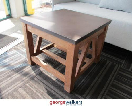 PR5657 - Timber/Concrete  Coffee Table - George Walkers Office Furniture Megastore