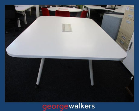 PR5769  White  Meeting Table - George Walkers Office Furniture Megastore