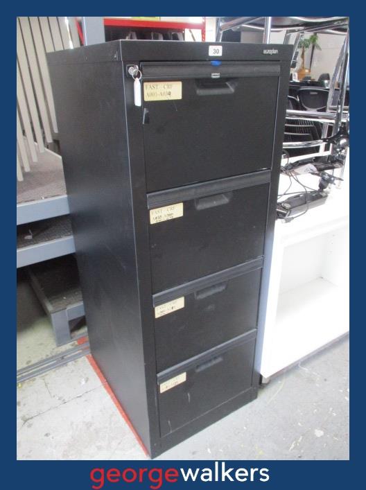 Filing cabinet – Europlan – 4 drawer – Black metal – PR7005