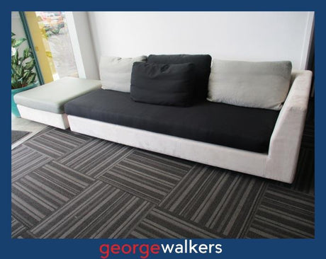 PR5765  Cream/Black/Grey  Modular Soft Seating - George Walkers Office Furniture Megastore