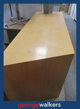 PR5877  Oak Woodgrain  Veneer Reception Counter - George Walkers Office Furniture Megastore