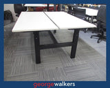 Desk - 2 person pod - Shared workstation - White/black - PR7048