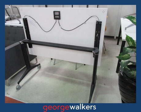 PR5913  White  1.2M Flip Table - George Walkers Office Furniture Megastore