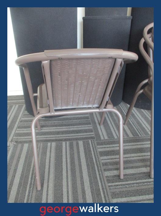 PR6513  Brown  Set of 11 Outdoor Cafe Chairs - George Walkers Office Furniture Megastore