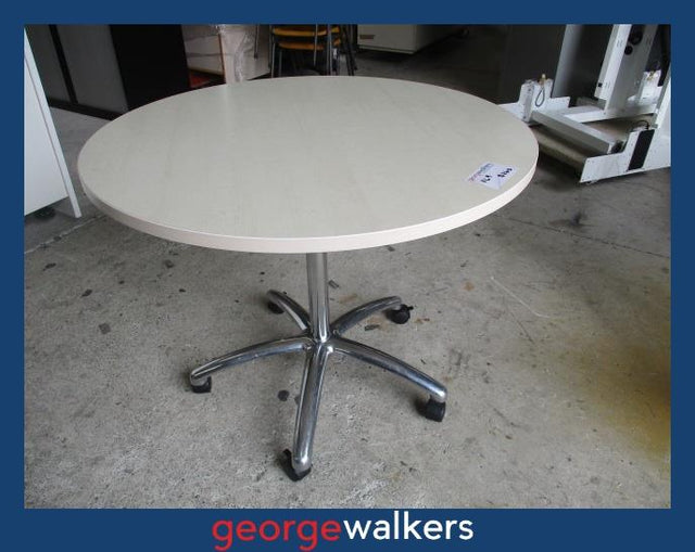 VL9  Maple  Round Meeting Table 900mm - George Walkers Office Furniture Megastore