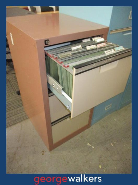 FILING CABINET – WITH KEY – BROWN – 3 DRAWER – PR6820 - George Walkers Office Furniture Megastore