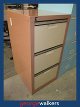 FILING CABINET – WITH KEY – BROWN – 3 DRAWER – PR6820