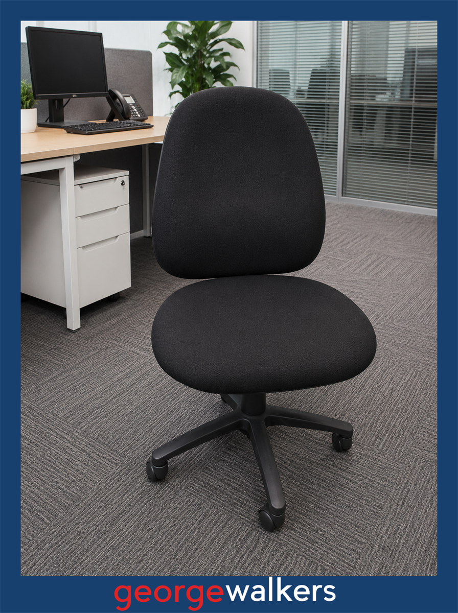 PR6713  Black  Charlie High Back Task Chair - George Walkers Office Furniture Megastore