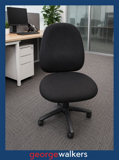 PR6713  Black  Charlie High Back Task Chair - George Walkers Office Furniture Megastore